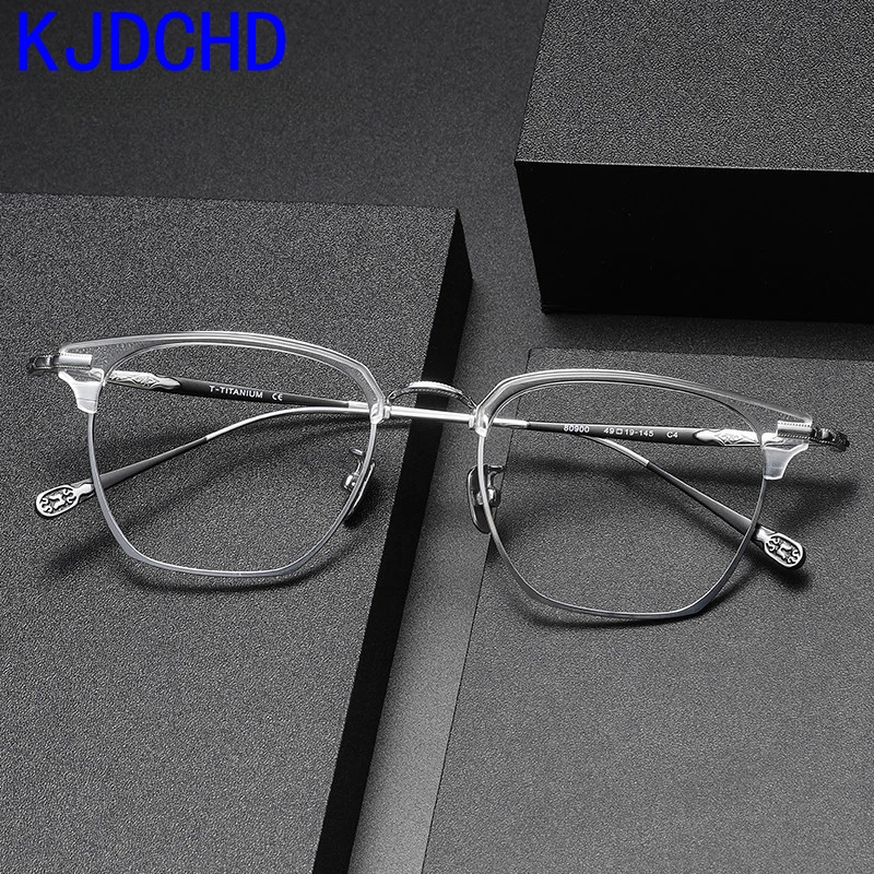 

2024 Titanium Glasses Frame for Men Acetate New High Quality Square Myopia Optical Prescription Eyeglasses frames women Eyewear