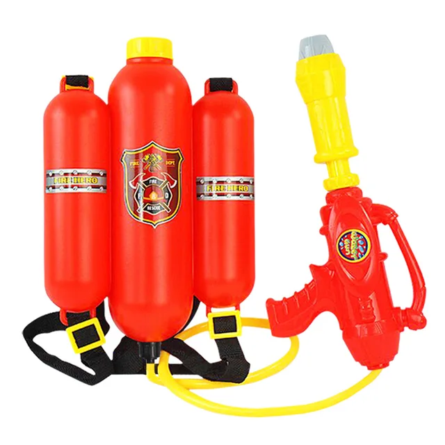 Summer Water Tool 1720ML Large Capacity Fire Extinguisher Shaped Water Gun High Quality Waterproof Kid Backpack Water Gun Toys 2