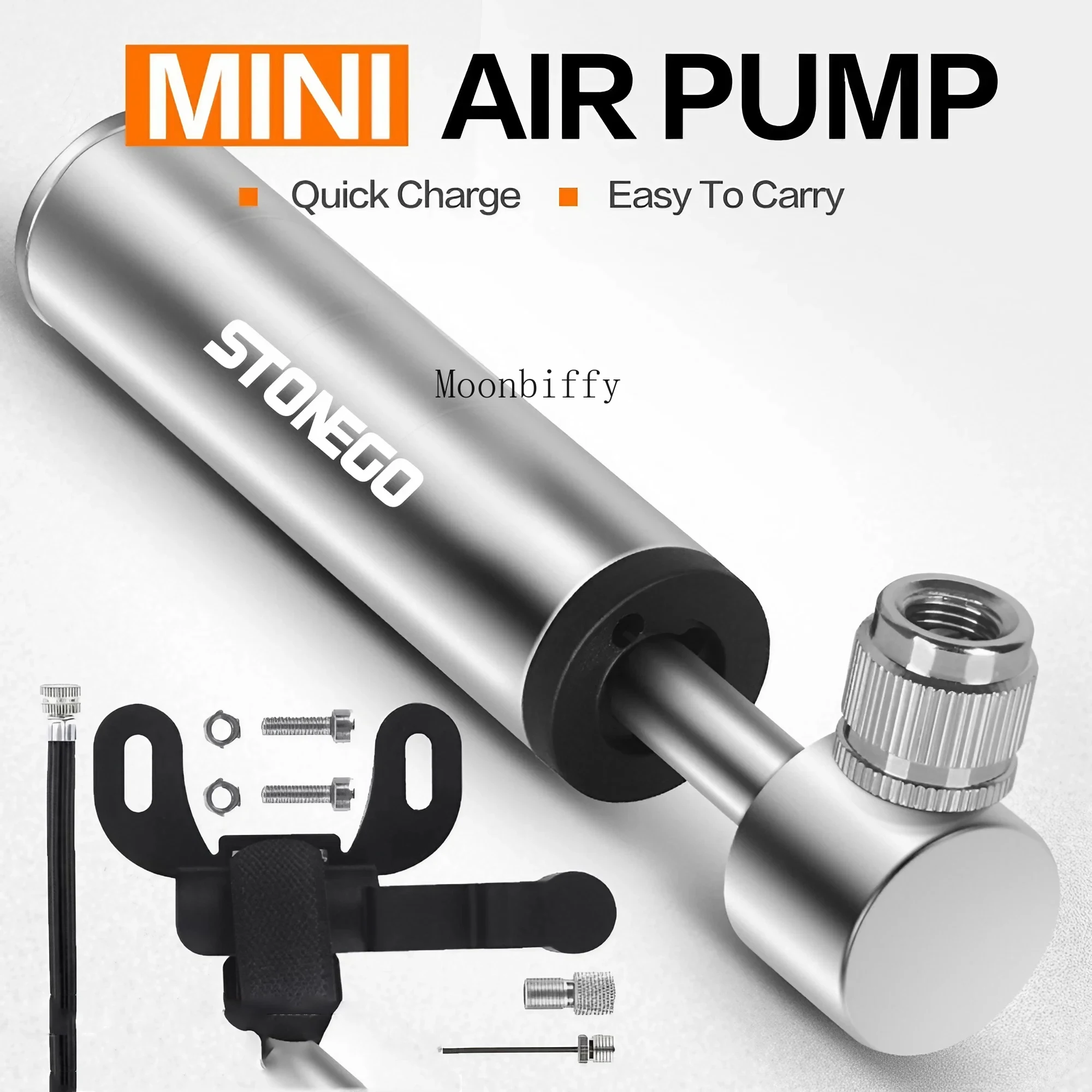 

Portable Pocket Bike-Pump 120 PSI High Pressure Mini Bike Pump Fits Presta/Schrader Valve Ultralight Bicycle Tire Pump