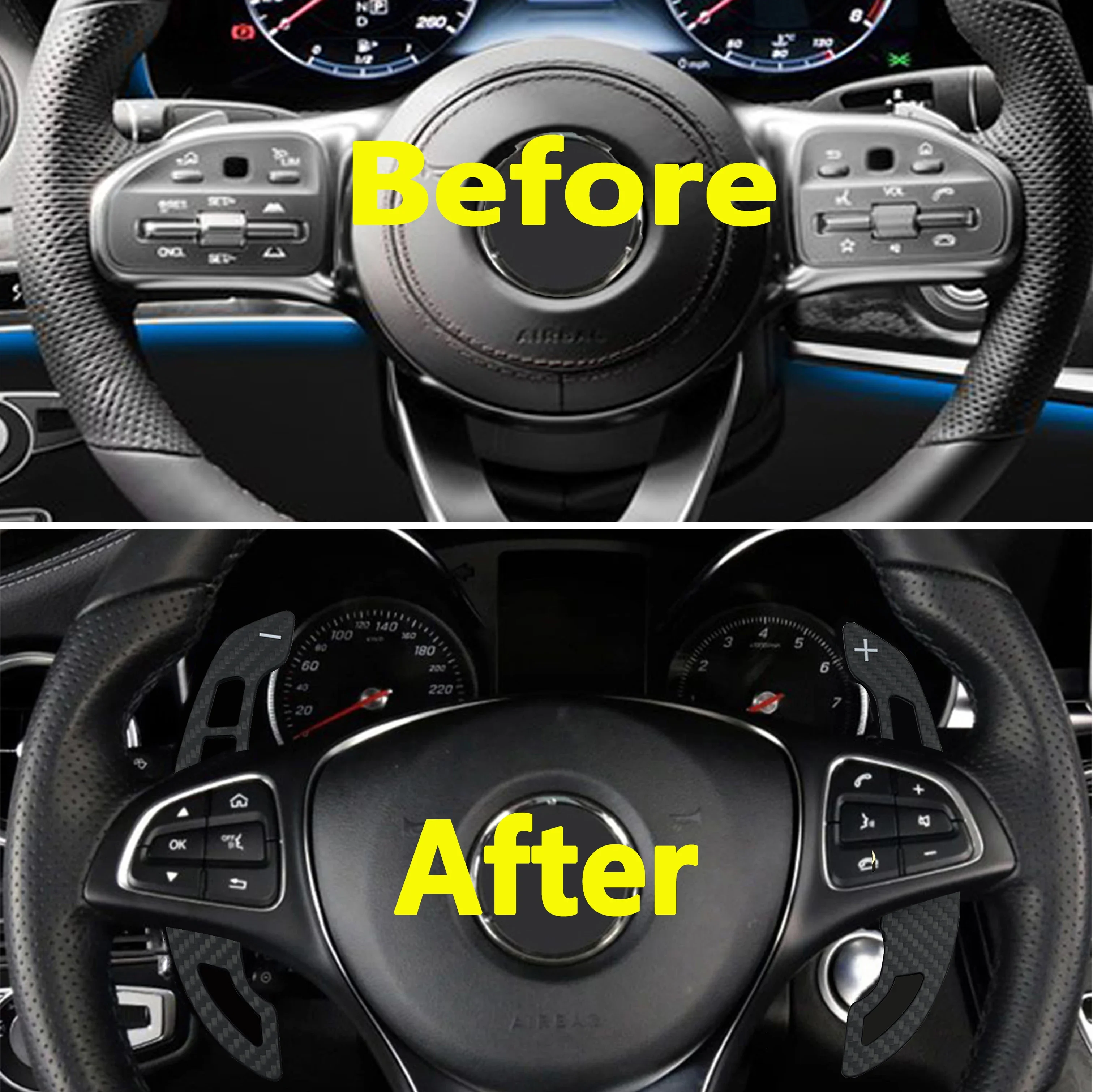 Carbon Fiber Steering Wheel Magnetic Shift Paddle For Mercedes-Benz W212 W246 W177 A45AMG W205 W176 W213 C205 W463 W222 W447 car shift latch