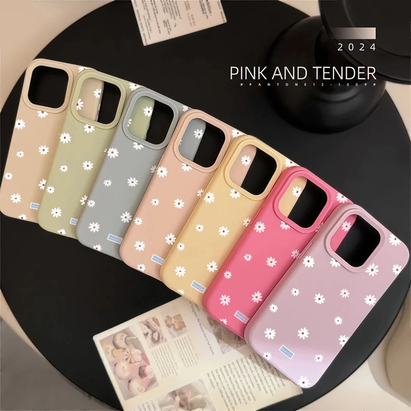 รูปสินค้า เคสซิลิโคนลายดอกเดซี่ น่ารักกันกระแทก iPhone 11-17 Pro Max