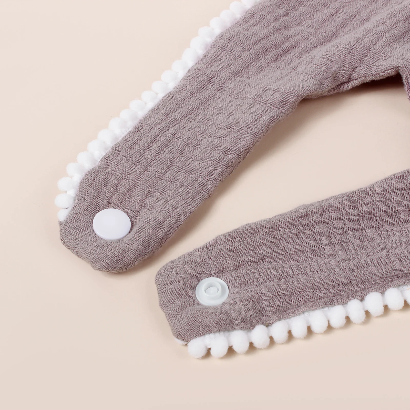6Piece Set Hot Sale Double Layer Baby Bib Cotton Muslin Polyester Dorp Shape Towel With Button For Kids  Children Burp Cloth 5