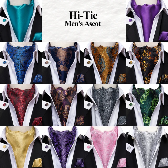 Buy HISDERNCravat for Men Paisley Floral Casual Cravats Pocket Square Set  Wedding Party Business Ascot Tie and Handkerchief Online at desertcartINDIA