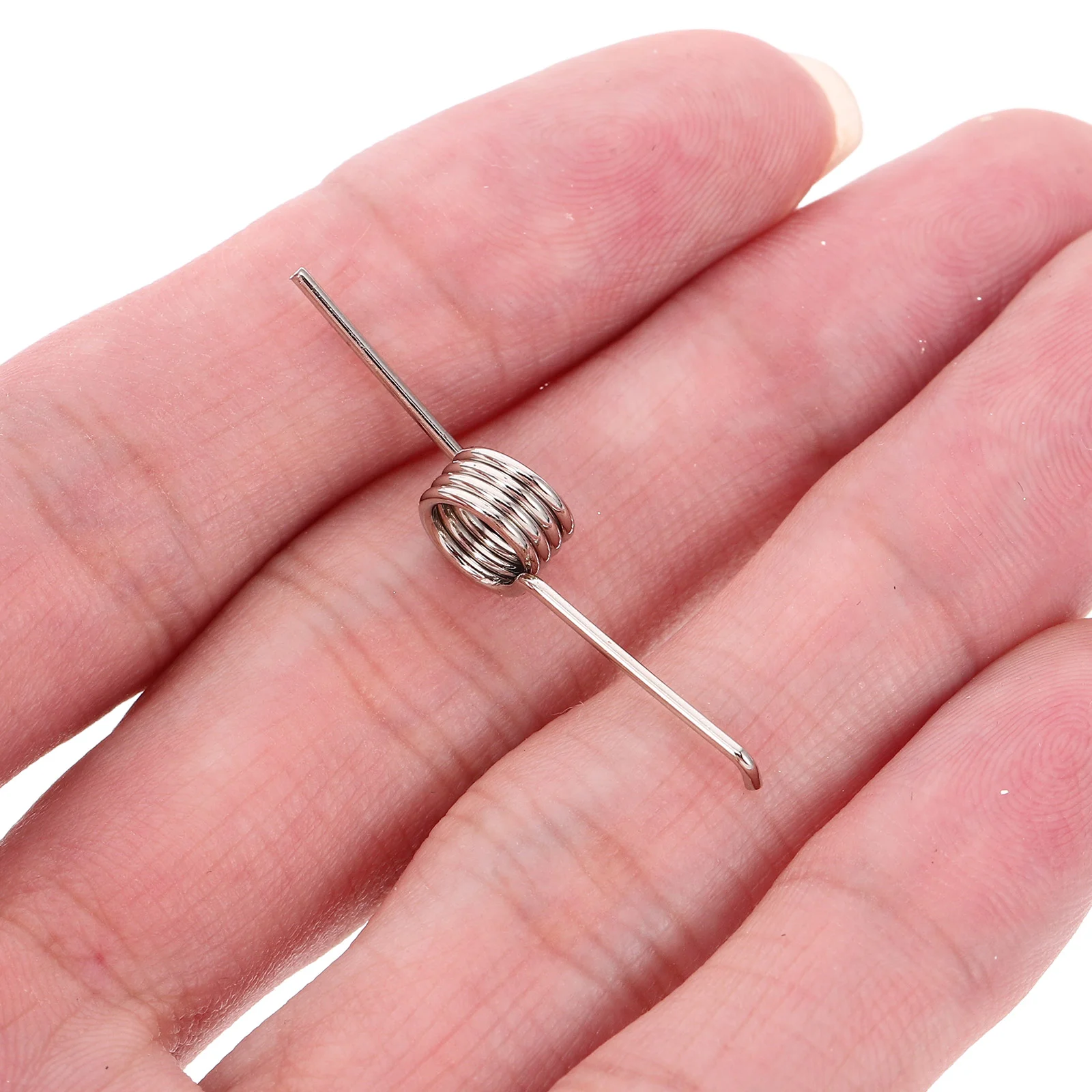 Garbage Clip 10 Pcs Trash Can Spring Garbage Torsional Garage Tension Broke The Switch V-shape Compression Metal Cable Tiny