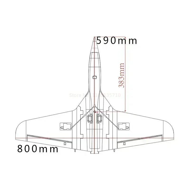Qlq Remote-controlled Aircraft Model Fixed Wing 800mm Wingspan Whiteboard Racing Delta Epo Aircraft Toy Children's Gift 6