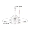 Qlq Remote-controlled Aircraft Model Fixed Wing 800mm Wingspan Whiteboard Racing Delta Epo Aircraft Toy Children's Gift 6