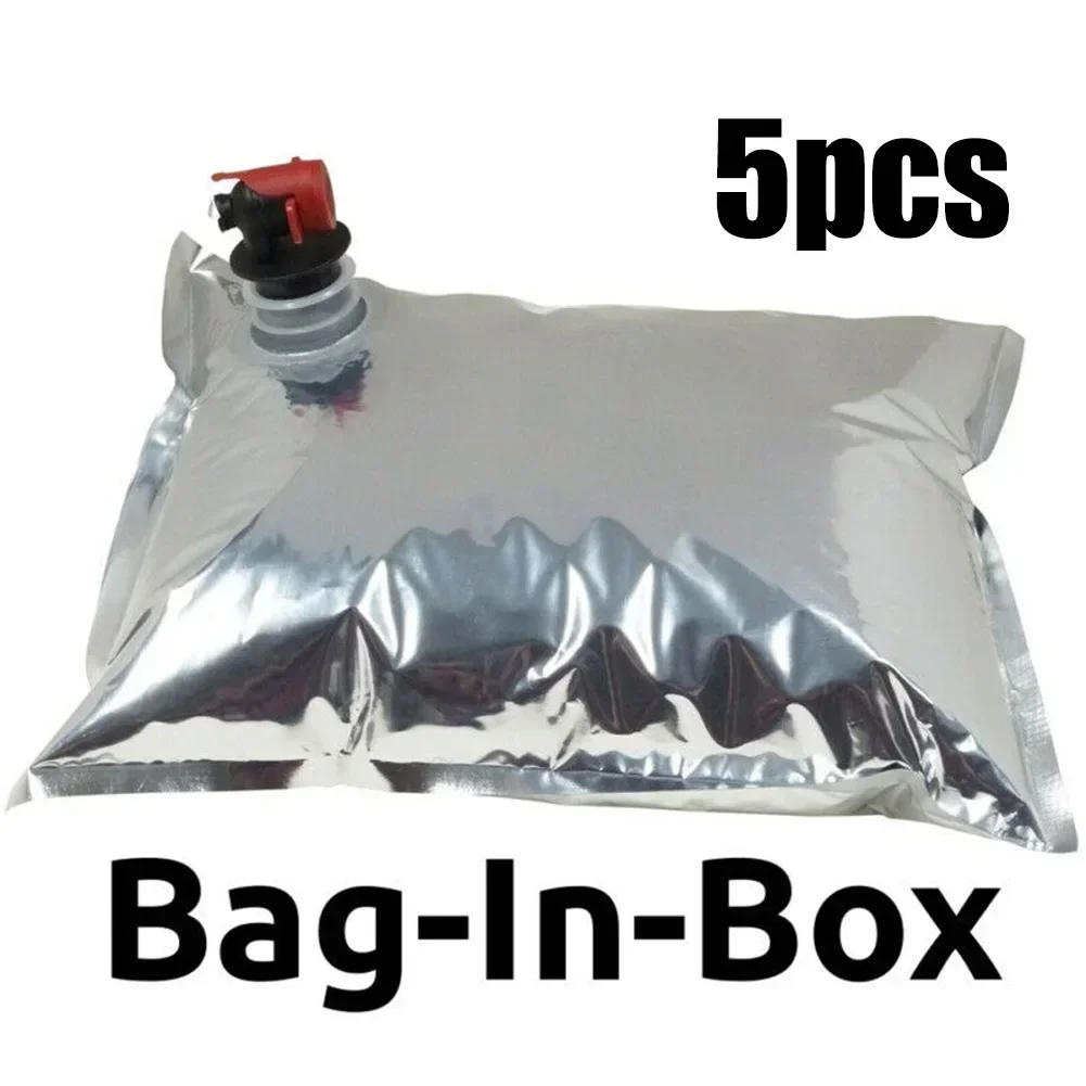 5/10PCS 3L 5L Borsa in scatola con farfalla Rubinetto Foil Sacchetto di immagazzinaggio Borse di ricambio per bevande Contenore Dispenser di vino di grande capacà  15