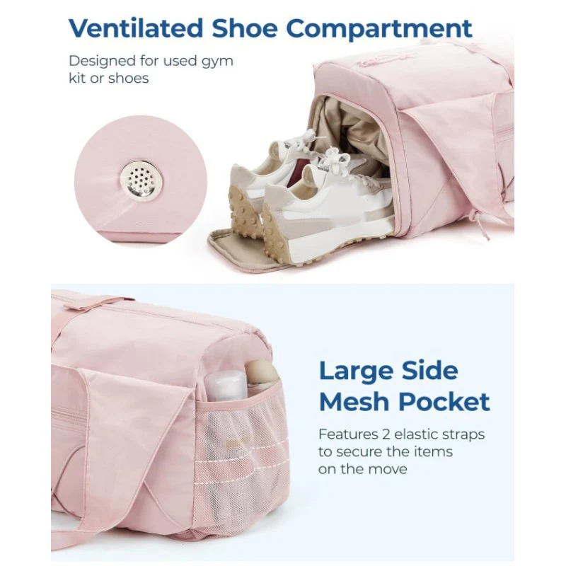 Large Capacity Women's Fitness Bag With Shoe Compartment Breathable Waterproof Backpack Multifunctional Men's Handbag 4