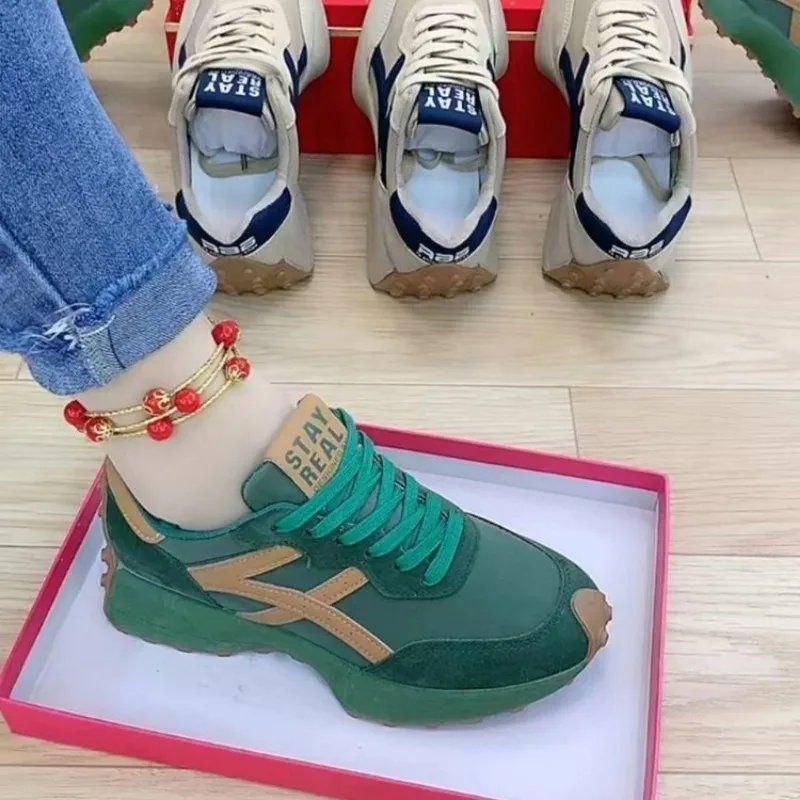 Luxury Platform Shoes New Leisure Anti-slip Green Running Fashion Designer Shoes Sports Leather Womens Sneakers  Fashion Shoes 4