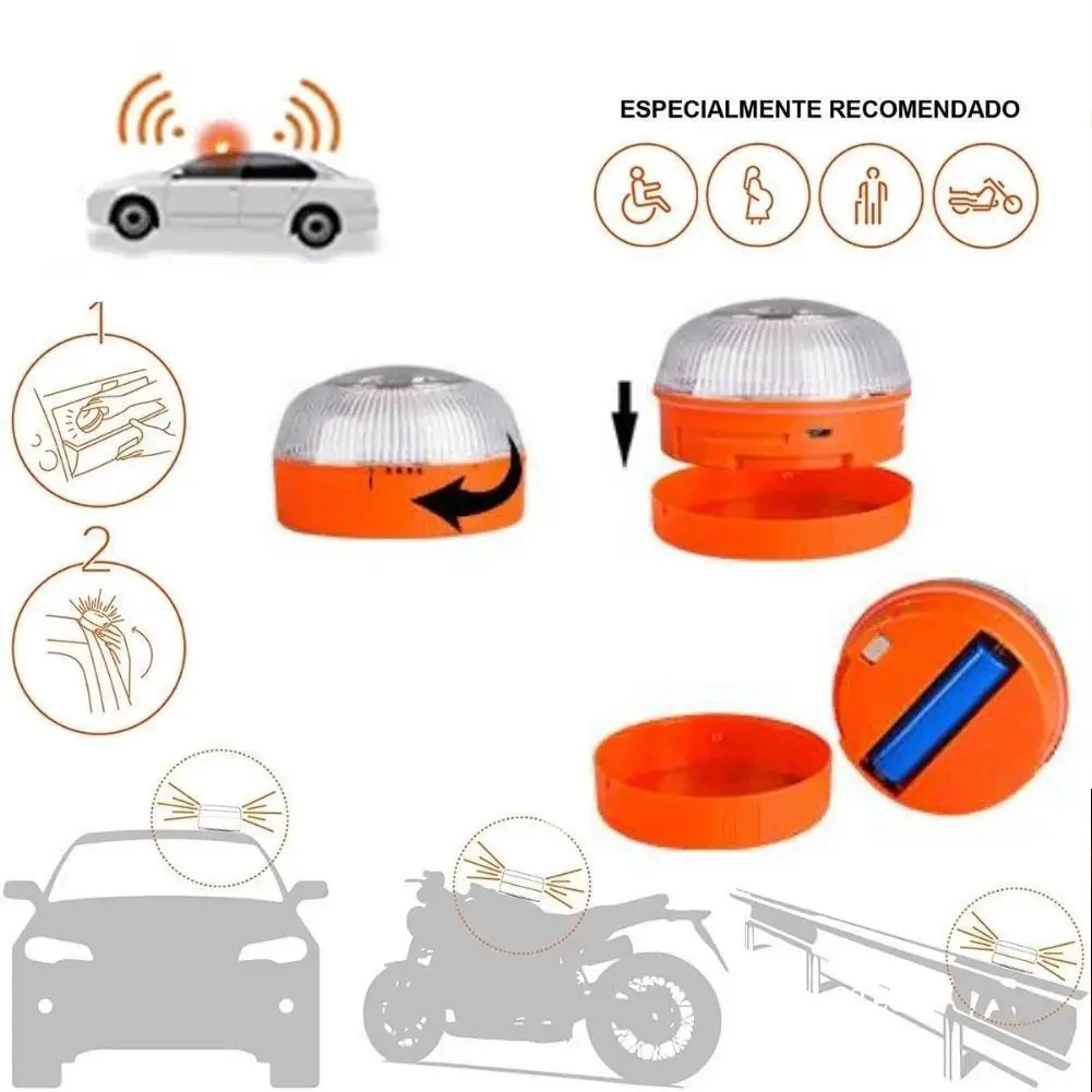 Waterproof LED Car Emergency Light Strobe Flashlight