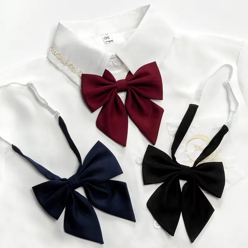 Uniform Bow Ties Pink Plaid Tie Japanese JK Plaid Bow Student Tie Girls Women College Style Accessories