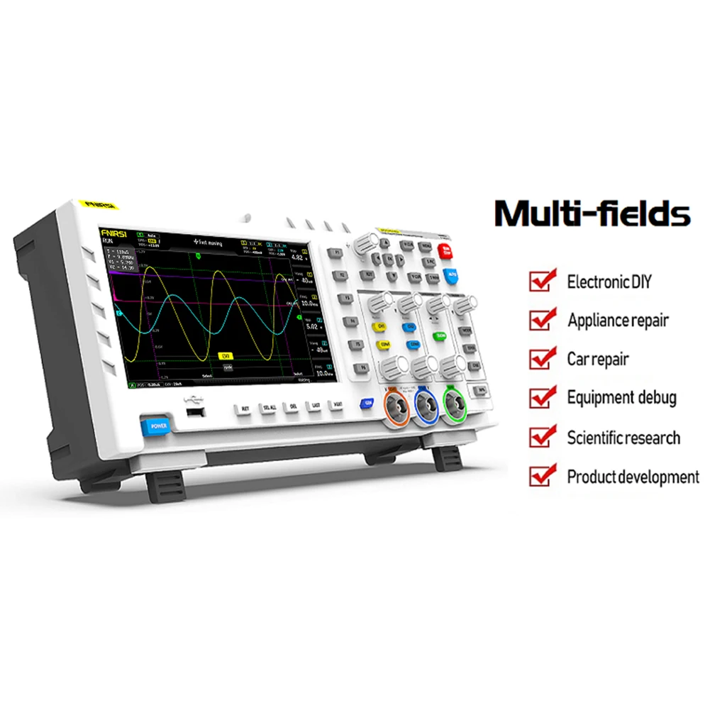 2 in 1 Digital Oscilloscope DDS Signal Generator digital oscilloscope signal generator 100X High Voltage Probe, 2 Channels 100Mhz Bandwidth 1GSa/s Sampling Rate