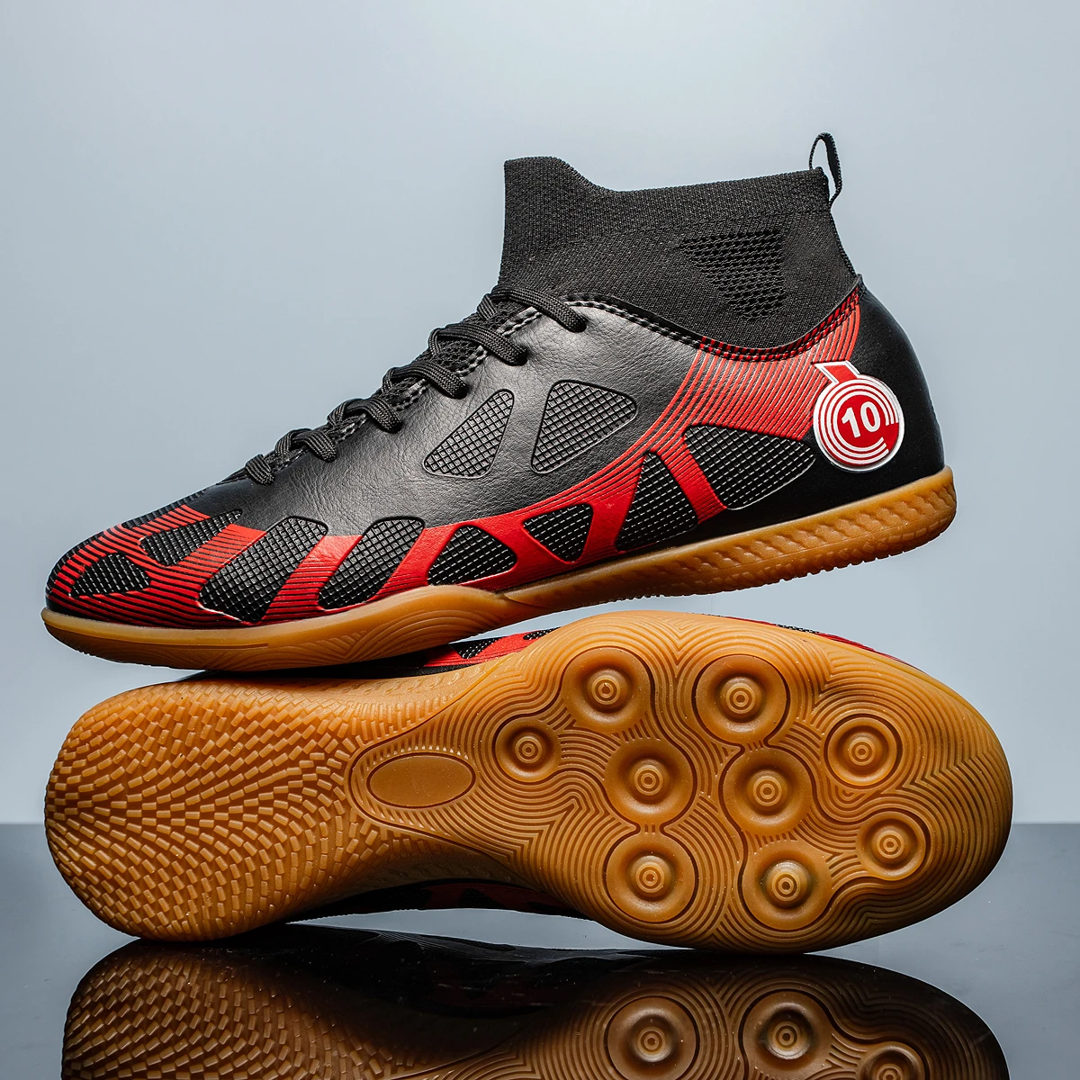 Men's High-Top Indoor Football Training Shoes - Wear-Resistant & Non-Slip