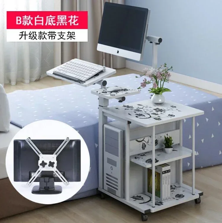 -Simple Bed Side Laptop Desk With Stand Lazy Computer Desk Bed PC Desk Desktop Table Home Rotating Moveable Laptop Table