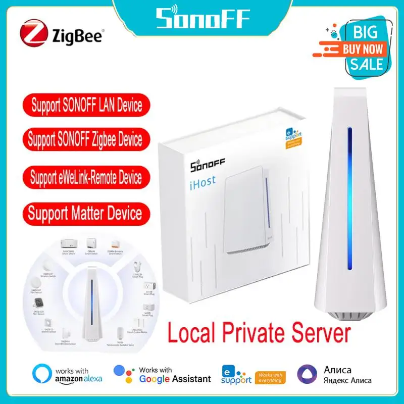 

SONOFF 2/4G Zigbee 3.0 AlBridge 5V--2A IHost Smart Home Gateway Type-C RJ45 IHost Smart Home Hub Smart Home Gateway Smart Switch