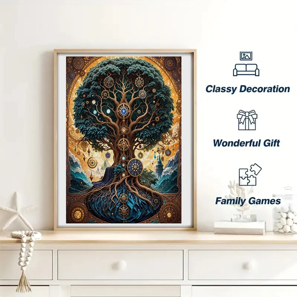 Colorful Tree Wooden Puzzle Uniquely Irregular Animal Shaped Wooden Jigsaw Puzzles Toys Christmas Gift