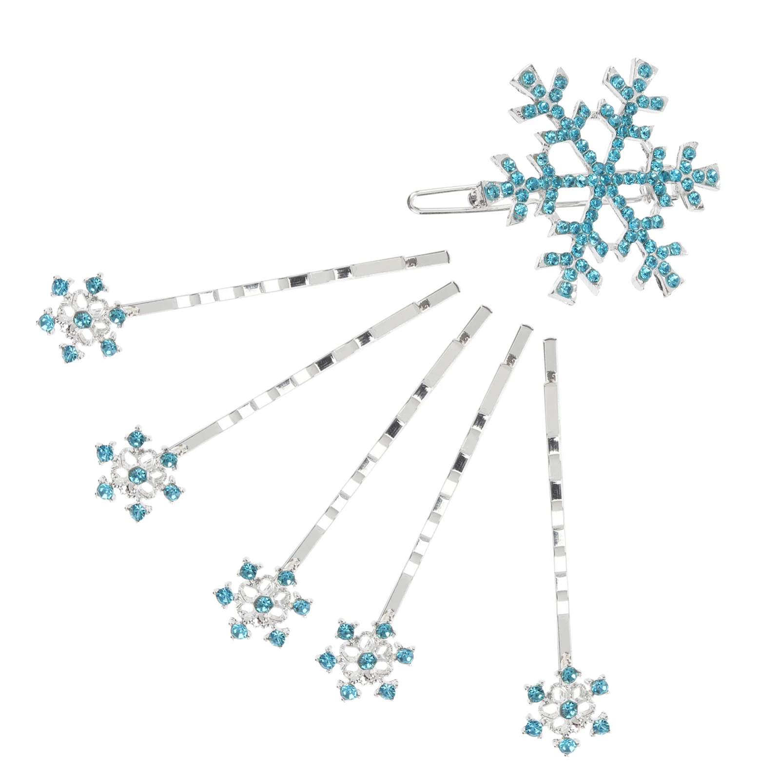 

6 Pcs Hair Barrettes Kids Clip Hairpins Winter Children Clips Snowflake Women's