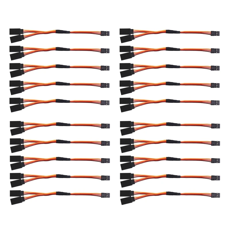 

20Pcs 150Mm Y Type Extended Line Extension Lead Wire Cable For Futaba Jr Y Harness Servo Lead Extension