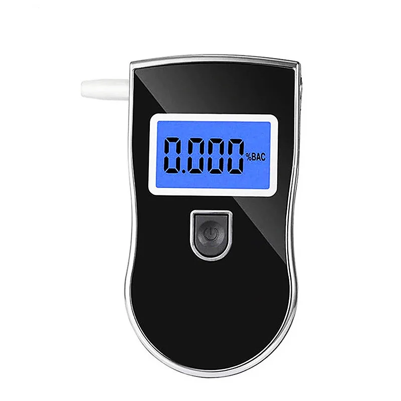 NEW Hot Selling Professional Police Digital Breath Alcohol Tester Breathalyzer AT818 Respirable Breath Ethanol Test Analyzer