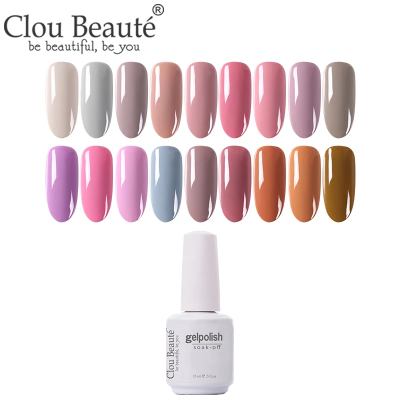 Clou Beaute 131 Colors Gel Polish Autumn Series vernis semi permanent lakier hybrydowy gel lak Nail Paint Top Coat gelpolish | Красота и