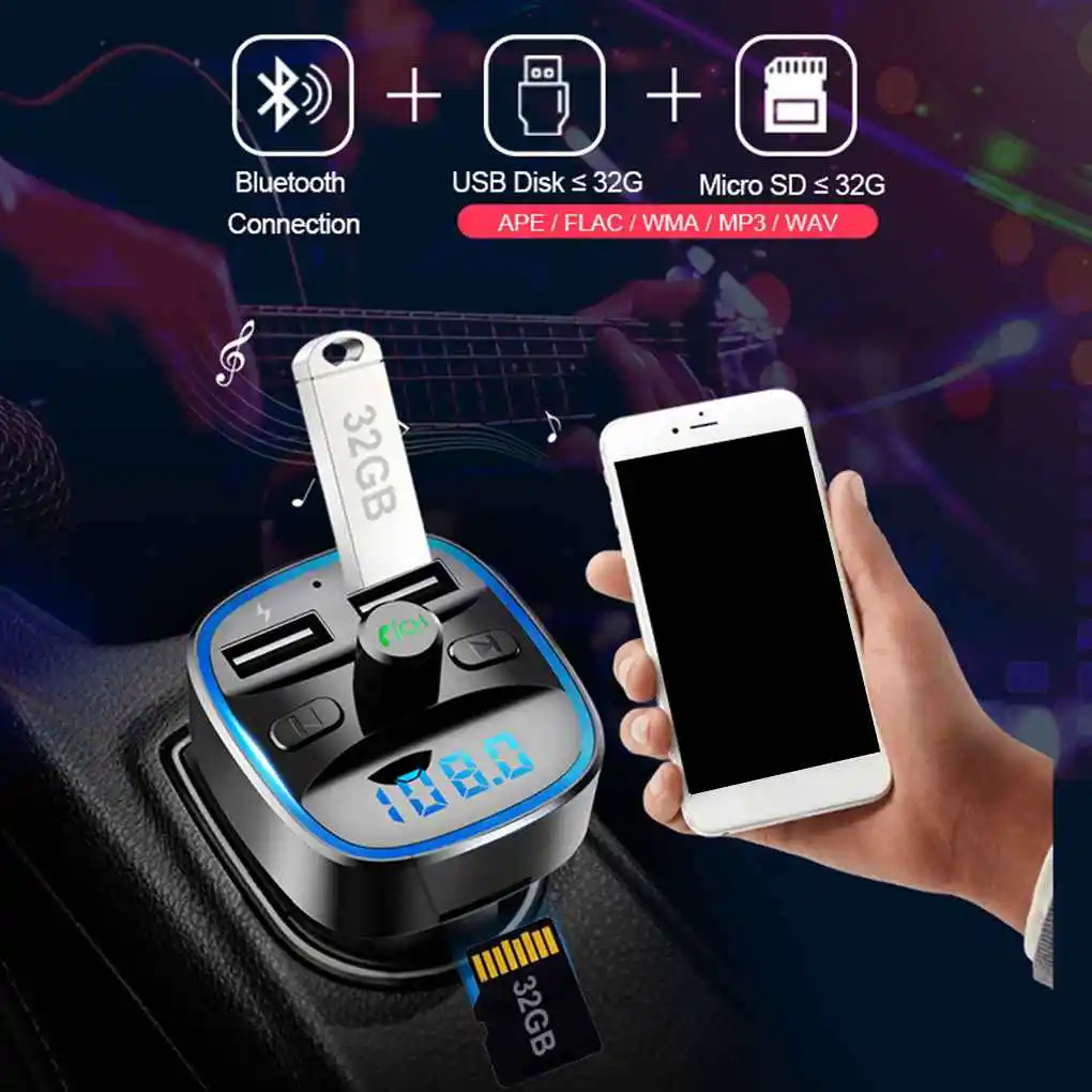 

MP3 Player Modulation Function Cars USB Chargers Great Viewing FM Transmitter