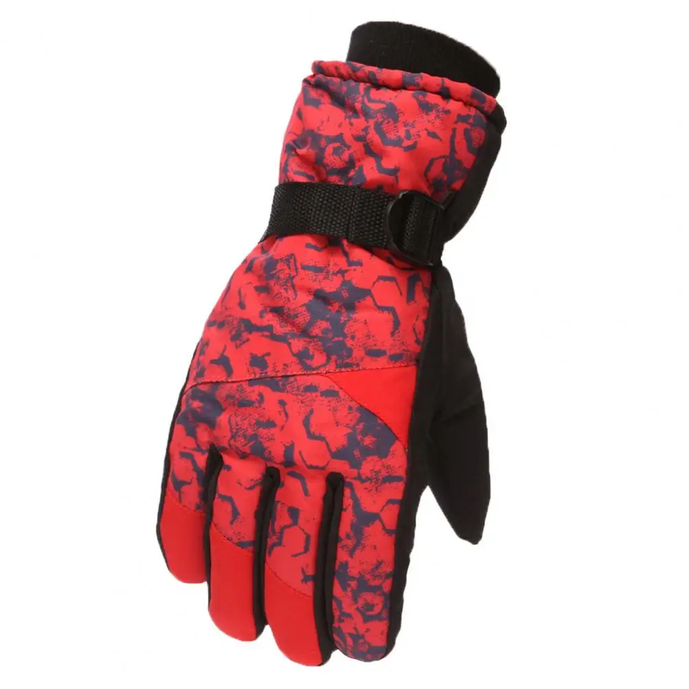 Ski Gloves 1 Pair Durable Wear-resistant Adjustable Latch  Anti-scratch Sport Gloves for Outdoor