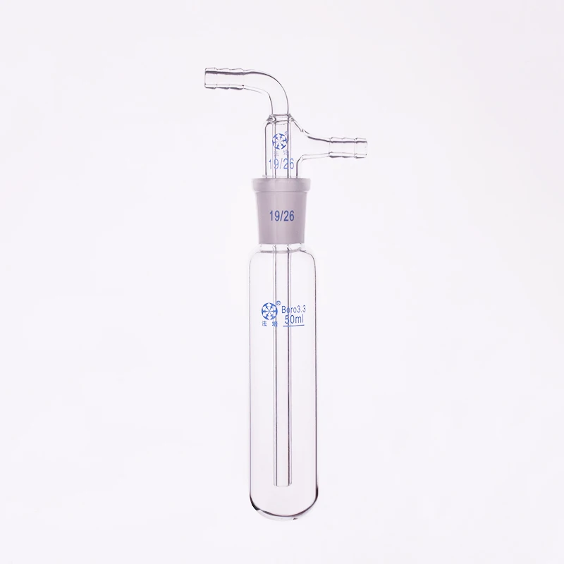 

Hydrazine with ground mouth 19/26,Capacity 50ml,Detachable straight cold hydrazine,Split straight cold trap