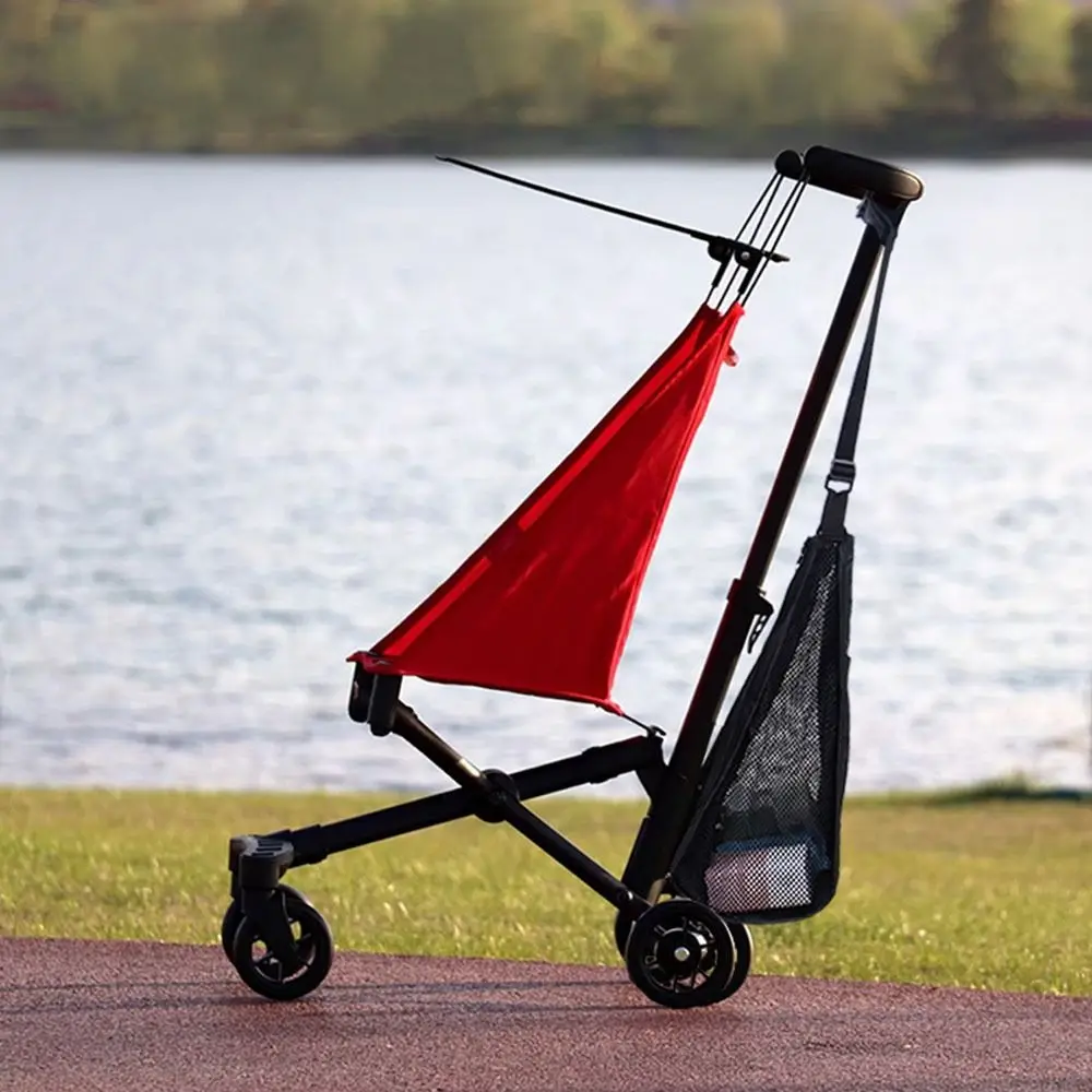 

Mesh Baby Stroller Net Pocket Large Capacity Solid Color Baby Pram Organizer Stroller Accessories Triangle Bag