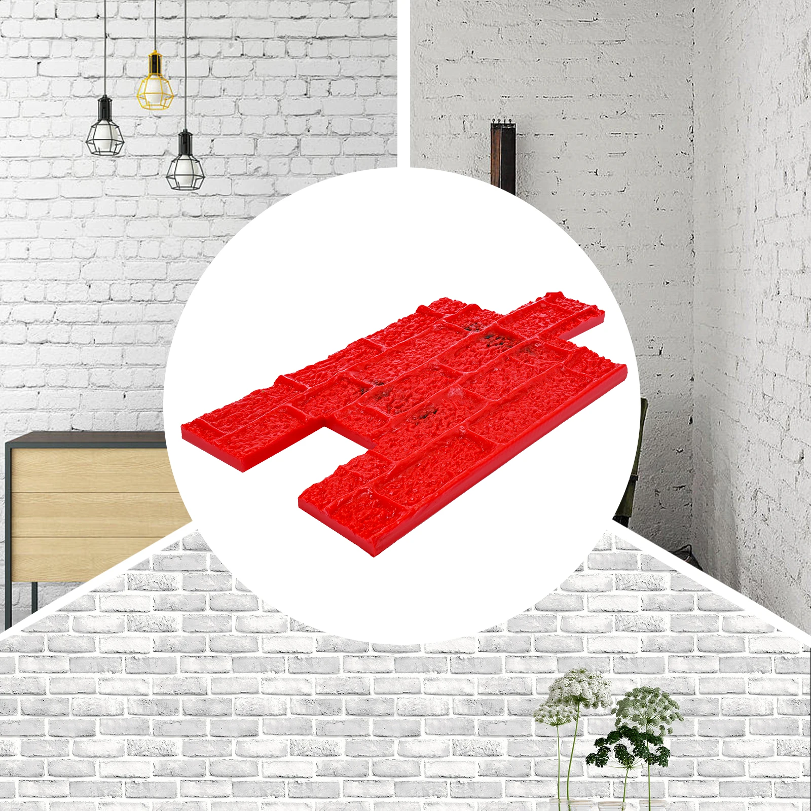 Concrete Stamping Mold Stone Texture Style Manual Concrete Stamping Mats Set For Walls Floors