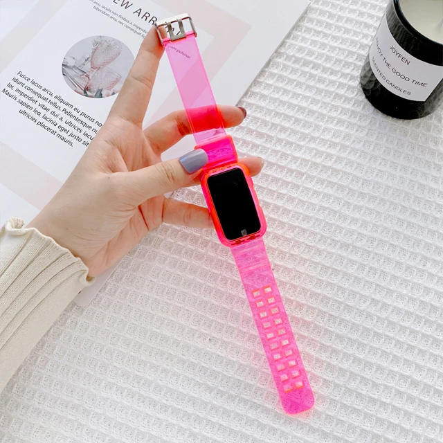 Transparent Silicone Strap and Protective Case Replacement Bracelet