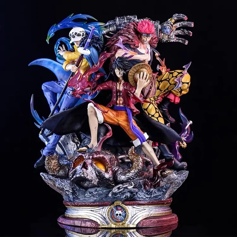 

One Piece Anime Figure Lx 3 Captains Ghost Island Luffy Gk Model 22cm Pvc Statues Room Decor Ornament Christmas Gifts