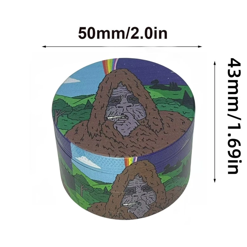 5cm Metal Ape Man Manual Herb Hemp Grinder Spice Pepper Mill Mortar Smoking Cigarette Accessories Raw Grass Tobacco Crusher Tool