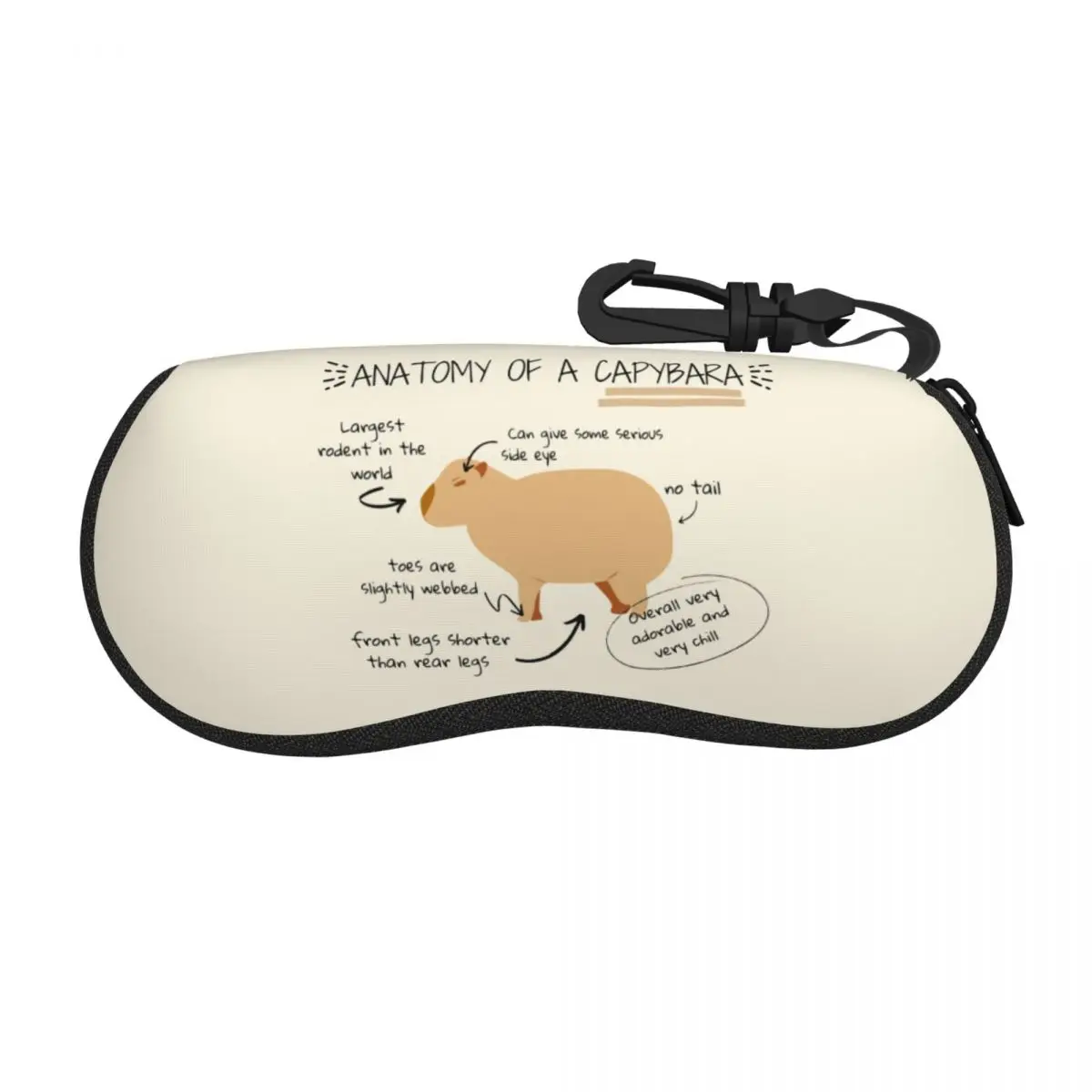 

Custom Anatomy Of A Capybara Shell Eyeglasses Protector Cases Cute Sunglass Case Glasses Pouch