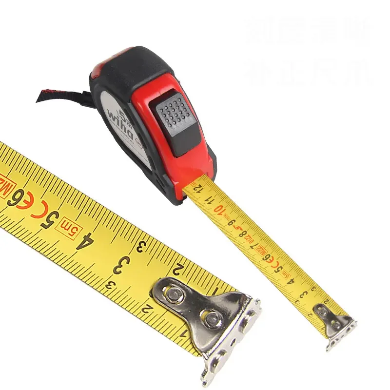 독일 Wiha 33251 5m 셀프 잠금 스틸 줄자 - 넓고 두꺼운 날, 벨트 클립, DIY/목공용 고정밀