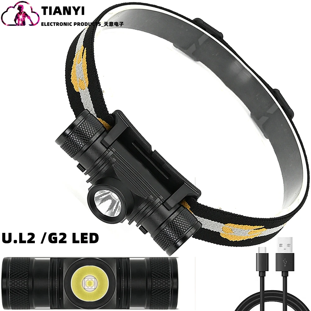 

LED Headlamp Flashlight - 500 Lumen USB Rechargeable Headlight w/ 2200 mAh Battery - IPX8 Waterproof Head Lamp with Bright