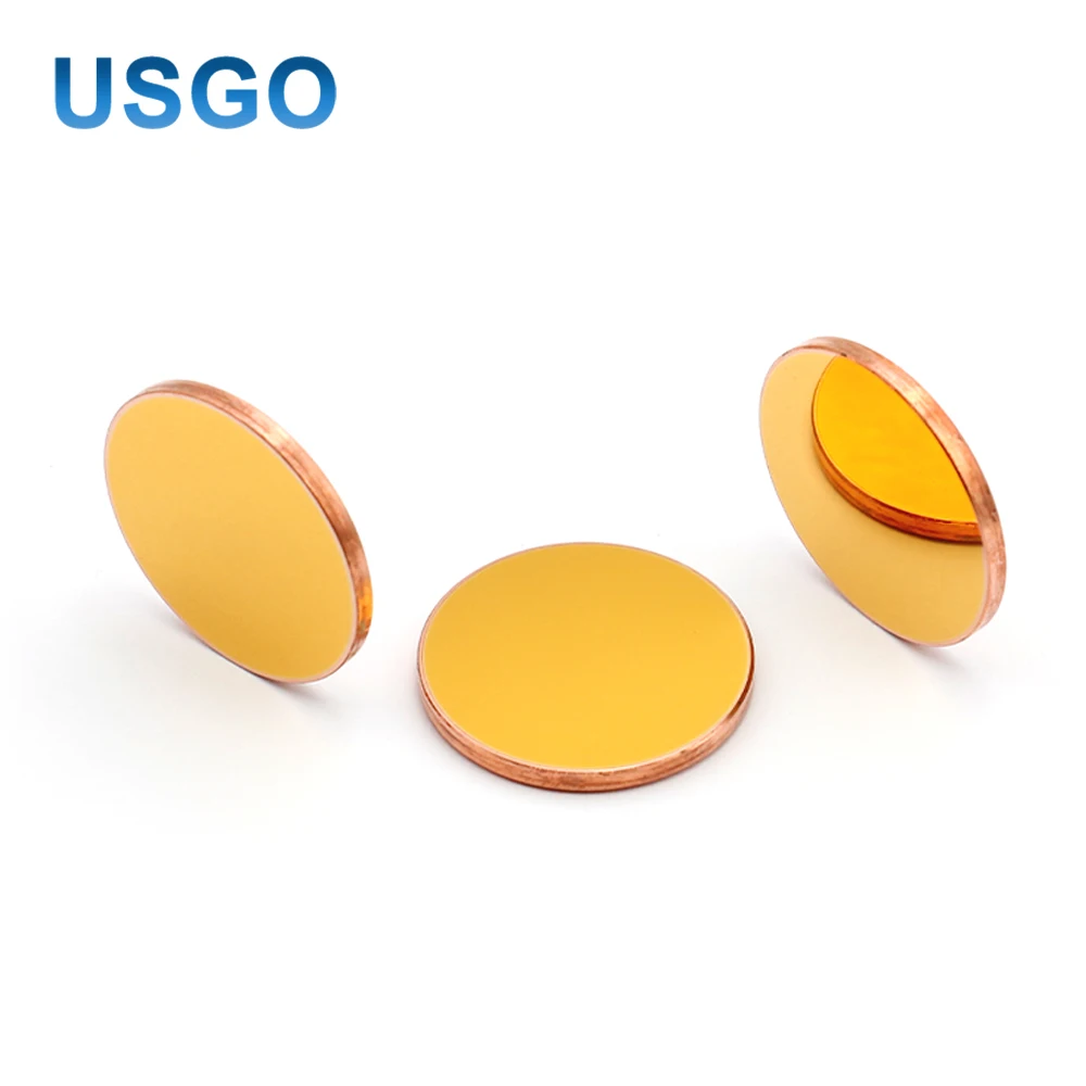 USGO 1/3pcs 구리 반사 거울 직경 20 25 30mm Co2 레이저 절단 및 조각 기계용 Cu 레이저 거울