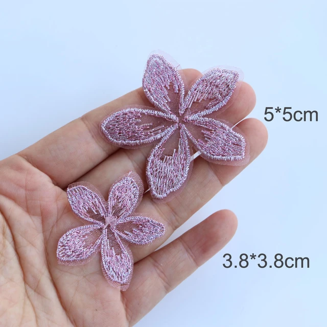 2pc/lot lace patches for clothing DIY floral embroidered parches appliques  for clothes decoration parch ropa