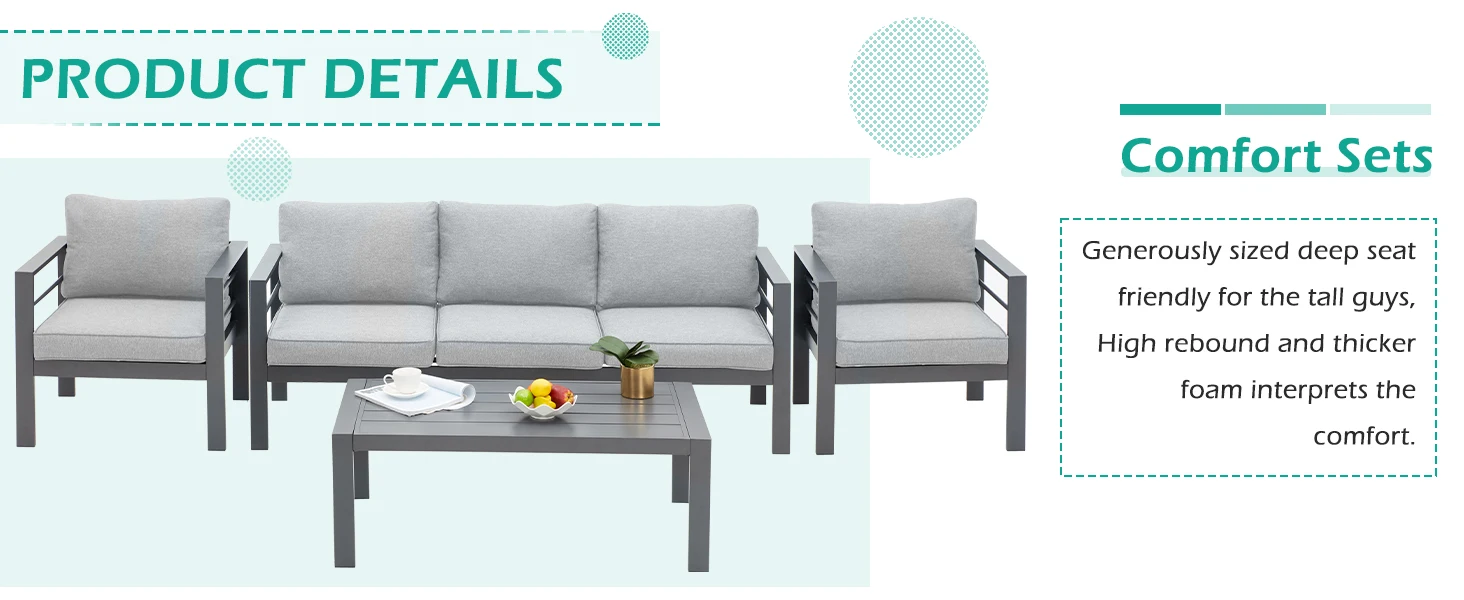 Why Choose AECOJOY Patio Aluminum Furniture Sets?