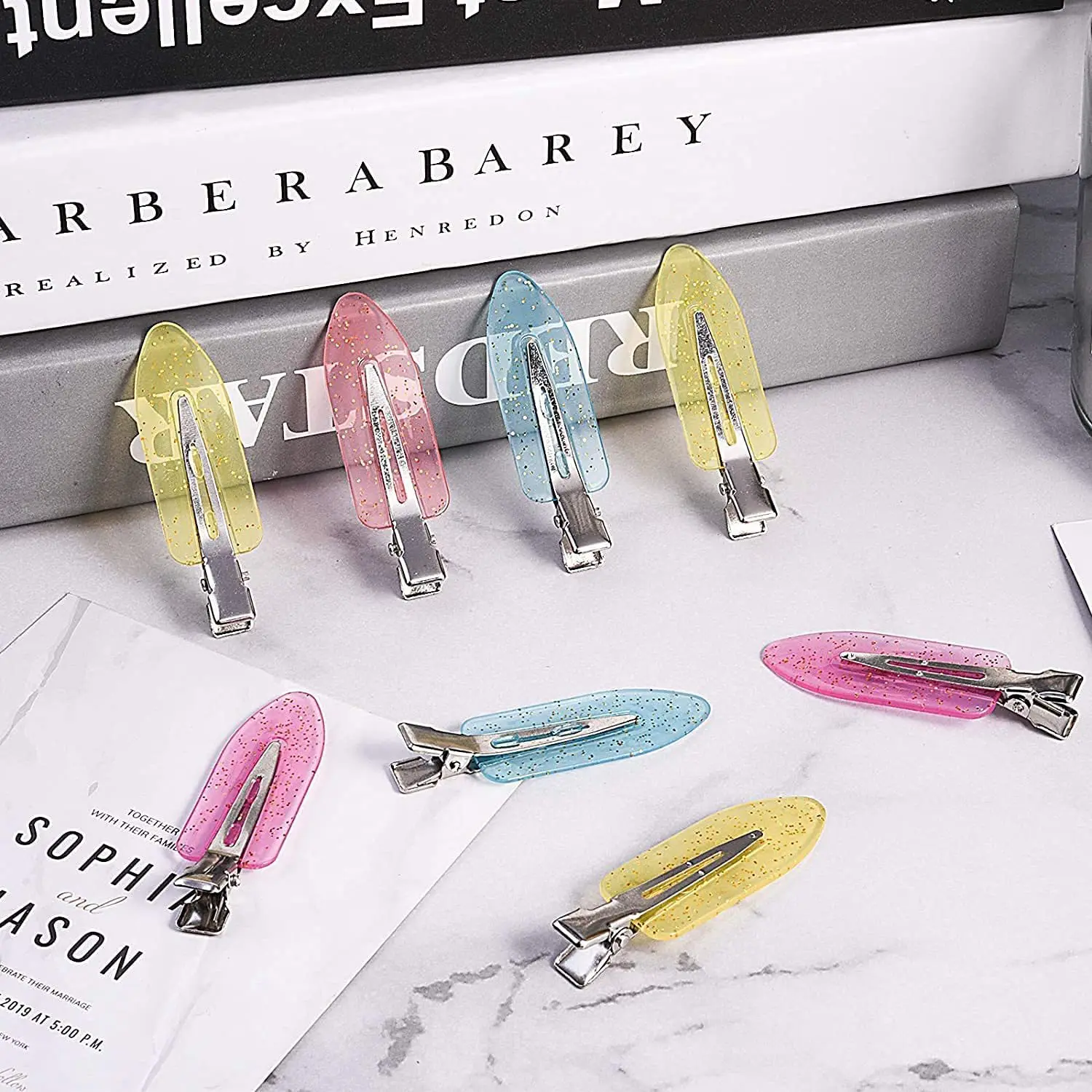 Lot de 20 épingles à cheveux sans couture pour salon de beauté, outils de coiffure et de maquillage professionnels, pinces à cheveux pour femmes et filles, vente en gros_voghion.com