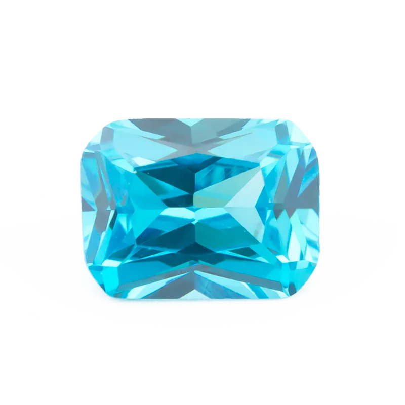 Größe 4x6 ~ 10x12mm 5a Oktan gle Cz Stein grün Meer blau Tansanit Farbe Zirkonia lose synthetische Edelsteine für Schmuck – Detail 5