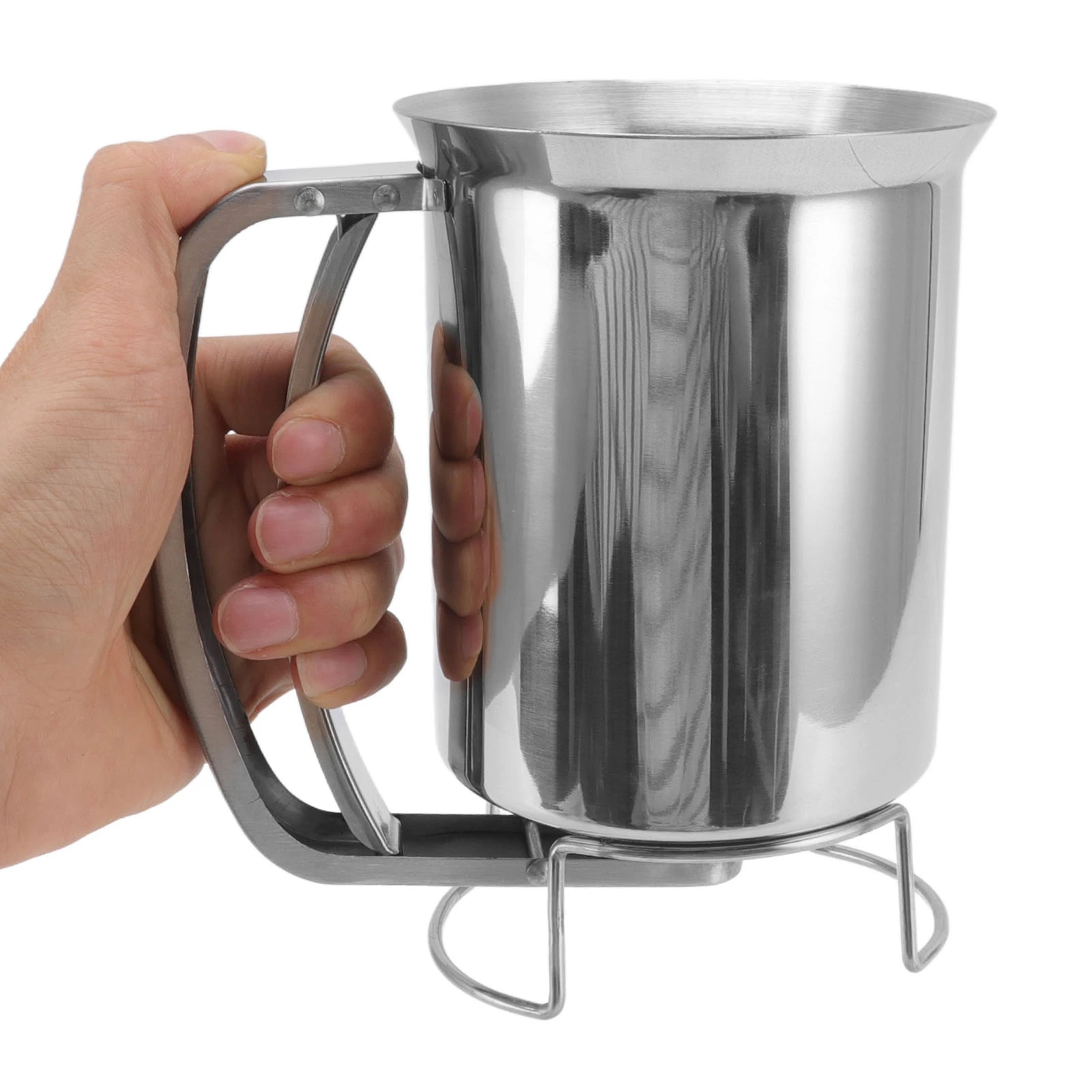 Pancake Batter Dispenser Handheld Stainless Steel Pancake Pourer for Baking Cupcakes Muffins Batter Dispenser