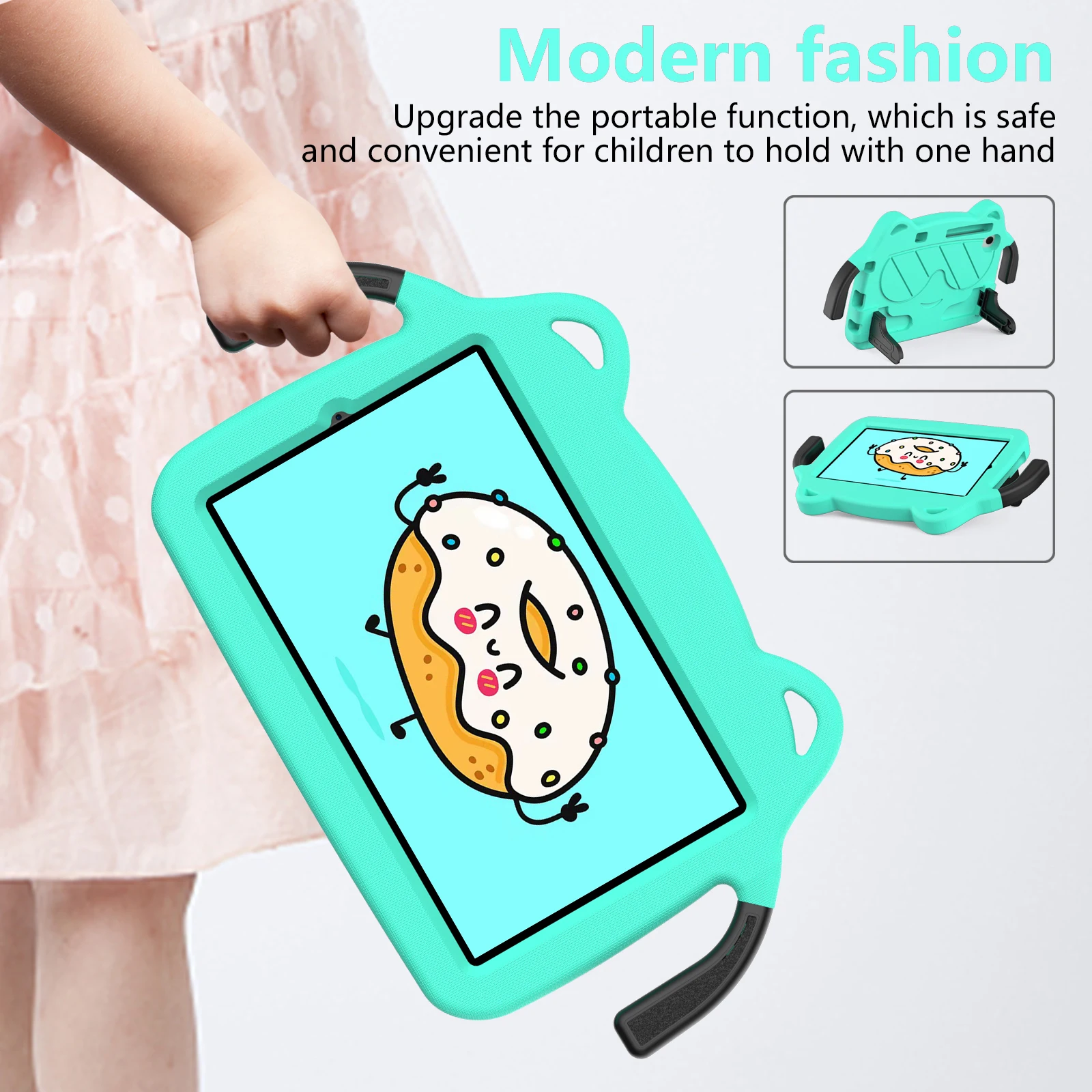 Kids Shockproof EVA Tablet Case with Handle Stand - Full Protection Cover