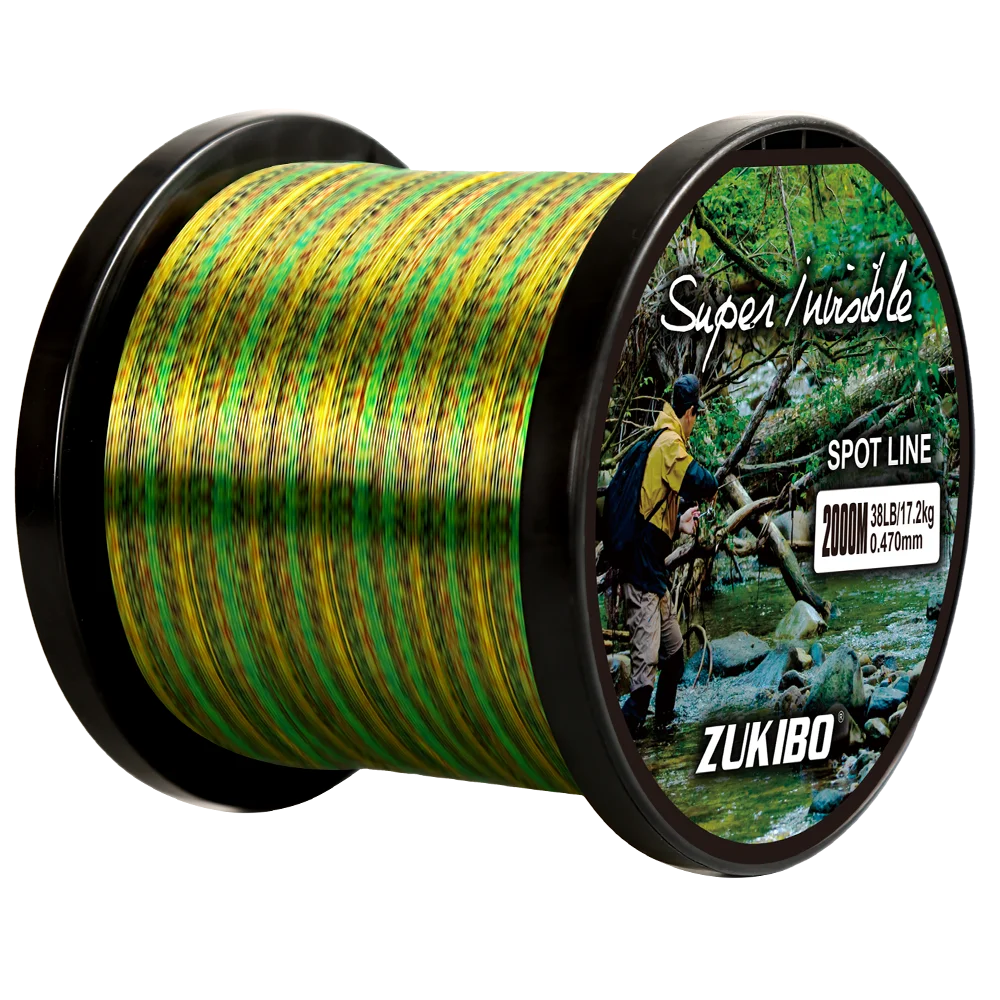 ZUKIBO 3000m Colorful Super Invisible Spoted Fishing Line