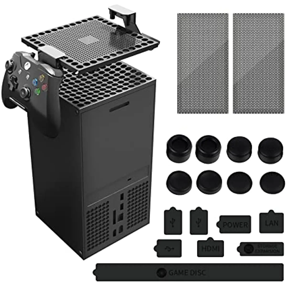 Coperchio Filtro Antipolvere Per Xbox Series X, Aolion Xbox Series X Accessori, 21 Pezzi Accessori Xbox Con 1 Top Dust 2 Supporti