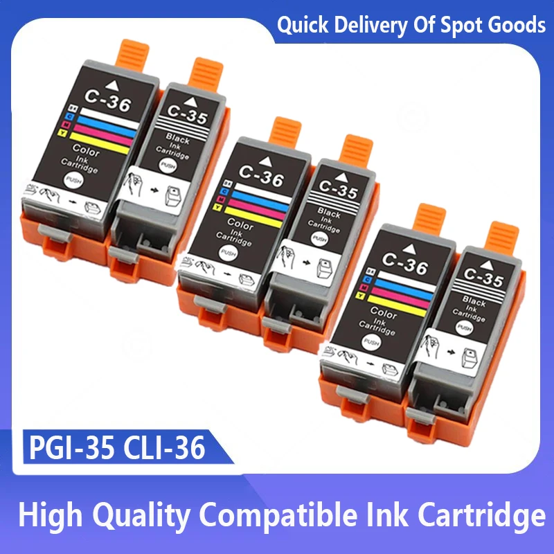 

PGI-35 PGI35 PGI-35BK CLI-36 CLI36 InkJet Ink Cartridge Compatible For Canon PIXMA IP100 IP110 IP100B TR150 Mini 260 320