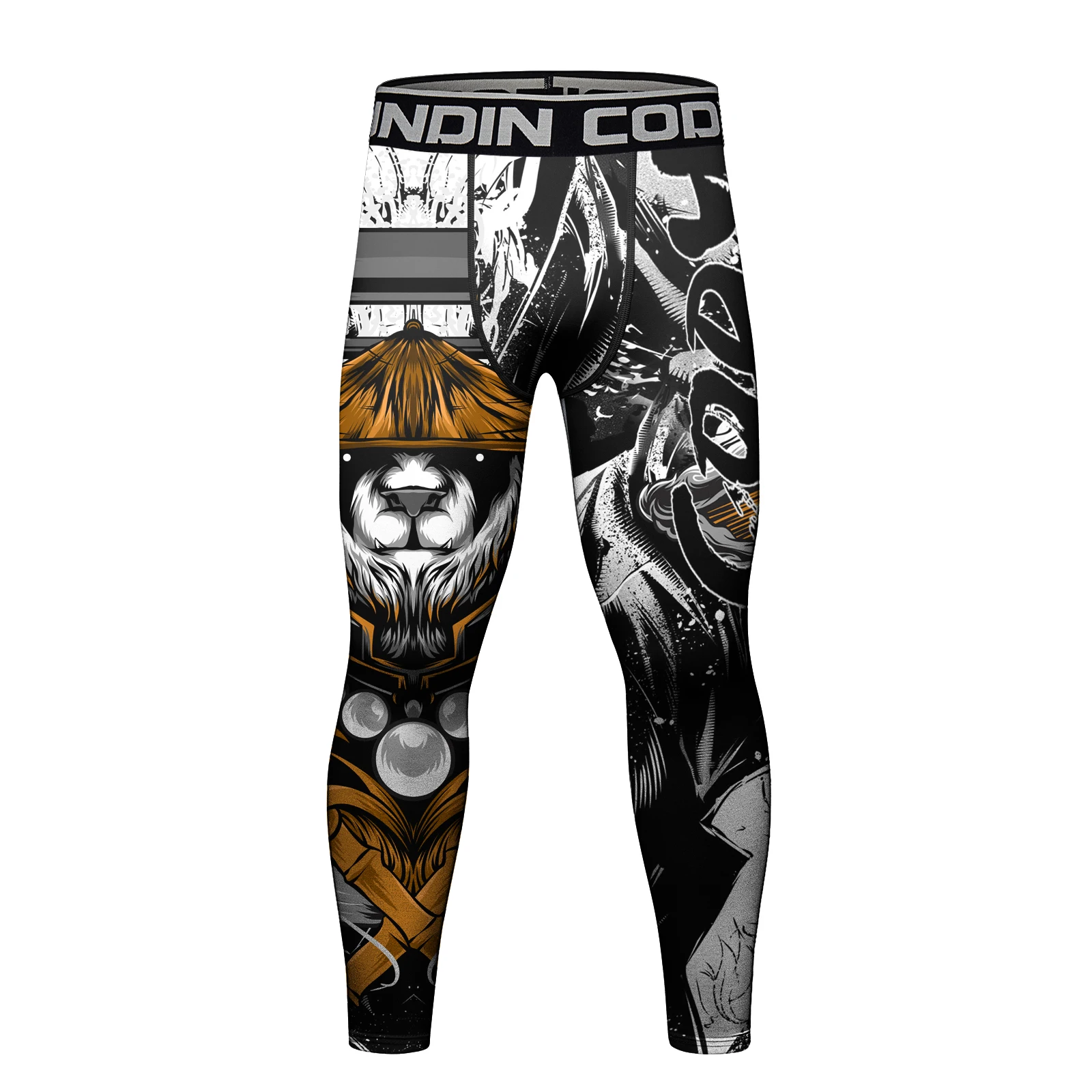 

2022 New Compression Workout Legging Panda 3D Print Punk Style Elastic Waist Men Lightweight Gym Yoga MMA Grappling Cool Pants