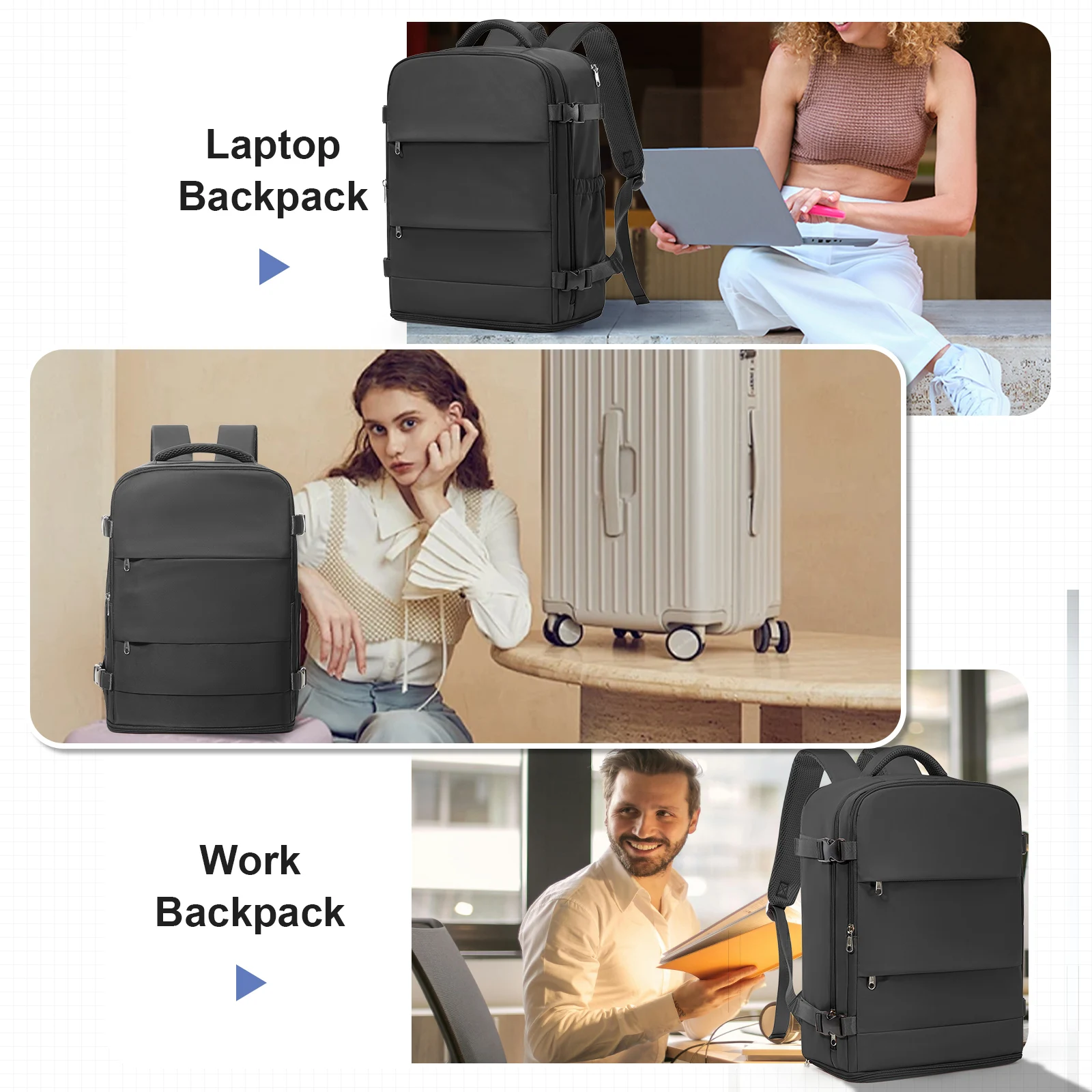 Ryanair 40x30x20CM Travel Bag Airplane Travel Backpack, Hand Luggage Cabin Backpack Carry-Ons Men Women 15.6 inch Laptop Bag