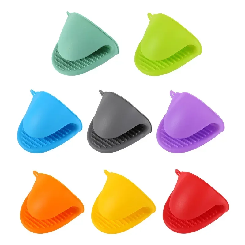 Silicone Oven Gloves 2Pcs Thick Heat Resistant Anti-Scald Pinch Grips Pot Holder Kitchen Accessories