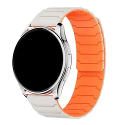 Magnetic Silicone Watchband Loop Strap Bracelet Belt - 22MM (Starlight Orang)