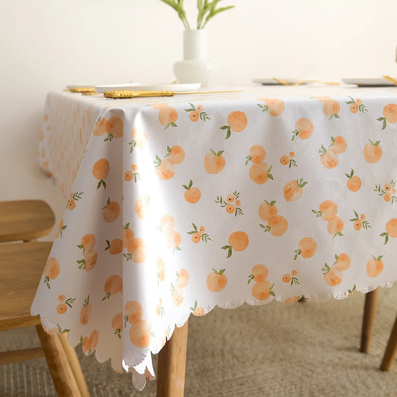 

B107 fresh pastoral pvc tablecloth waterproof and oil-proof no-wash ins internet celebrity desk tablecloth coffee table mat rec